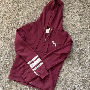 Pink zip up